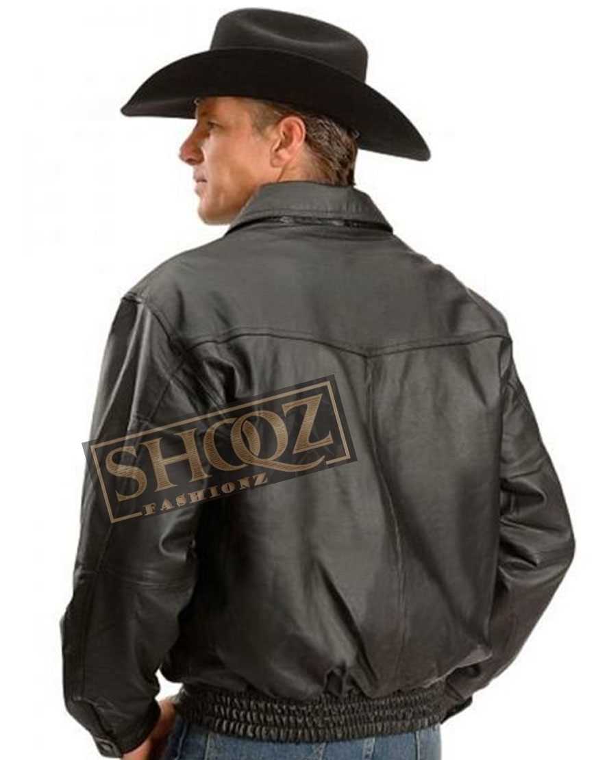 Wrestler John Layfield Shirt Collar Leather Jacket